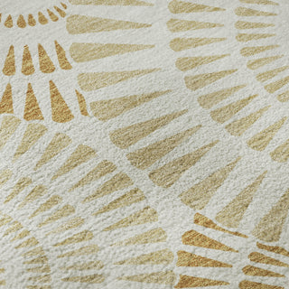 Piper Looms Mayfield Circles AMF877 Gold Machine Washable Area Rug Swatch Image