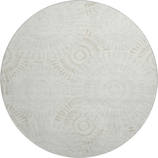 Piper Looms Mayfield Circles AMF877 Ivory Machine Washable Area Rug Round Main Image