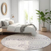 Piper Looms Mayfield Circles AMF877 Lavender Machine Washable Area Rug Round Lifestyle Image Feature