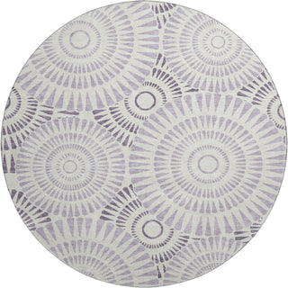 Piper Looms Mayfield Circles AMF877 Lavender Machine Washable Area Rug Round Main Image