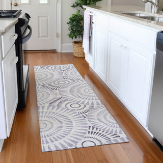 Piper Looms Mayfield Circles AMF877 Lavender Machine Washable Area Rug Runner Lifestyle Image Feature