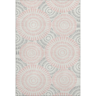 Piper Looms Mayfield Circles AMF877 Pink Machine Washable Area Rug main image