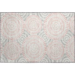 Piper Looms Mayfield Circles AMF877 Pink Machine Washable Area Rug Scatter Main Image