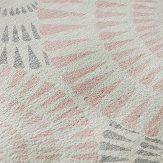 Piper Looms Mayfield Circles AMF877 Pink Machine Washable Area Rug Swatch Image