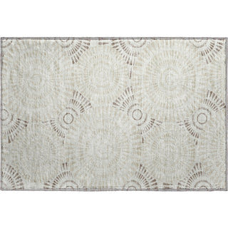 Piper Looms Mayfield Circles AMF877 Taupe Machine Washable Area Rug Scatter Main Image