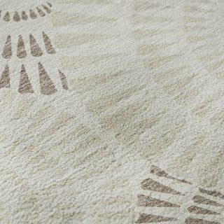 Piper Looms Mayfield Circles AMF877 Taupe Machine Washable Area Rug Swatch Image