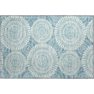 Piper Looms Mayfield Circles AMF877 Teal Machine Washable Area Rug Scatter Main Image