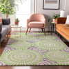Piper Looms Mayfield Circles AMF877 White Machine Washable Area Rug Lifestyle Image Feature