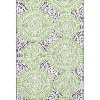 Piper Looms Mayfield Circles AMF877 White Machine Washable Area Rug main image