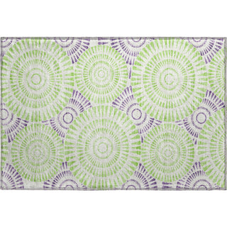 Piper Looms Mayfield Circles AMF877 White Machine Washable Area Rug Scatter Main Image