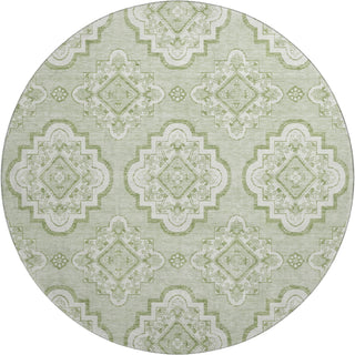 Piper Looms Mayfield Medallions AMF878 Aloe Machine Washable Area Rug Round Main Image