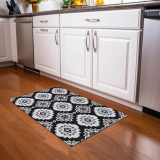 Piper Looms Mayfield Medallions AMF878 Black Machine Washable Area Rug Scatter Lifestyle Image Feature