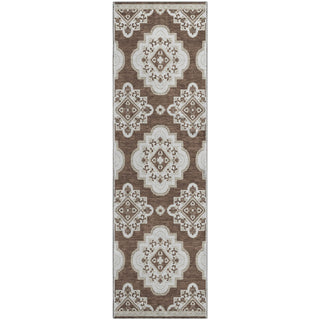Piper Looms Mayfield Medallions AMF878 Brown Machine Washable Area Rug Runner Main Image