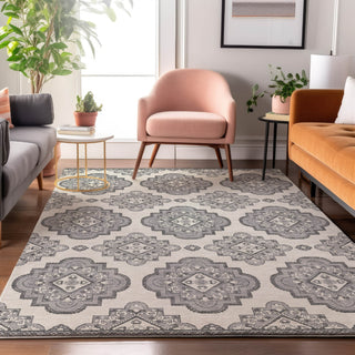 Piper Looms Mayfield Medallions AMF878 Gray Machine Washable Area Rug Lifestyle Image Feature