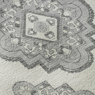 Piper Looms Mayfield Medallions AMF878 Gray Machine Washable Area Rug Swatch Image