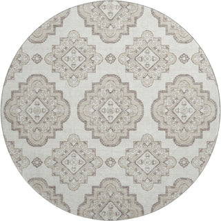 Piper Looms Mayfield Medallions AMF878 Ivory Machine Washable Area Rug Round Main Image