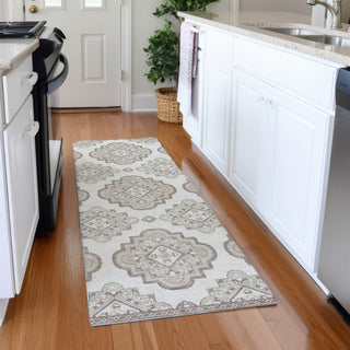 Piper Looms Mayfield Medallions AMF878 Ivory Machine Washable Area Rug Runner Lifestyle Image Feature