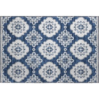Piper Looms Mayfield Medallions AMF878 Navy Machine Washable Area Rug Scatter Main Image