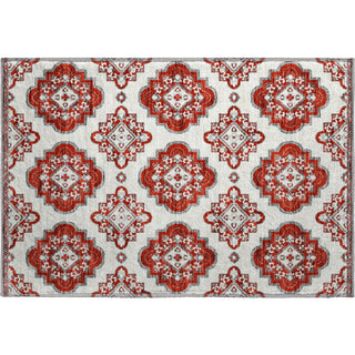 Piper Looms Mayfield Medallions AMF878 Red Machine Washable Area Rug Scatter Main Image
