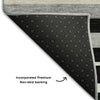 Piper Looms Mayfield Stripes AMF879 Black Machine Washable Area Rug Backing Image