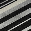Piper Looms Mayfield Stripes AMF879 Black Machine Washable Area Rug Swatch Image