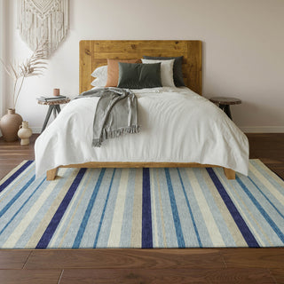 Piper Looms Mayfield Stripes AMF879 Blue Machine Washable Area Rug Lifestyle Image Feature