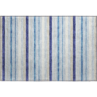 Piper Looms Mayfield Stripes AMF879 Blue Machine Washable Area Rug Scatter Main Image