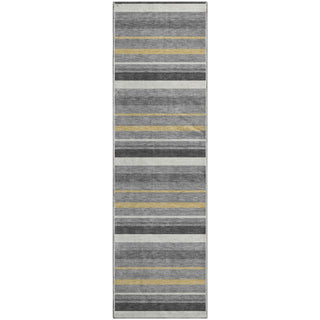 Piper Looms Mayfield Stripes AMF879 Gray Machine Washable Area Rug Runner Main Image