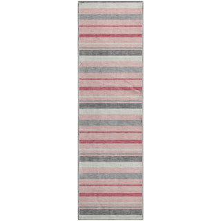 Piper Looms Mayfield Stripes AMF879 Pink Machine Washable Area Rug Runner Main Image