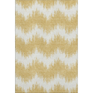 Piper Looms Mayfield Chevron AMF880 Gold Machine Washable Area Rug main image