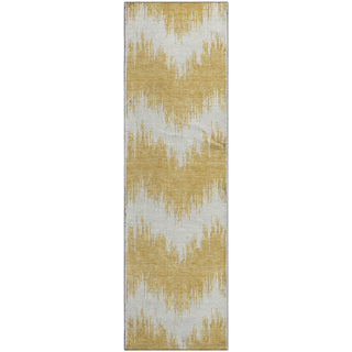 Piper Looms Mayfield Chevron AMF880 Gold Machine Washable Area Rug Runner Main Image