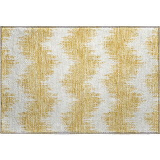 Piper Looms Mayfield Chevron AMF880 Gold Machine Washable Area Rug Scatter Main Image