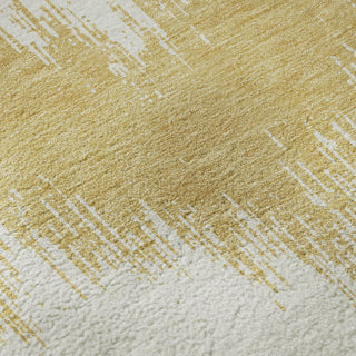 Piper Looms Mayfield Chevron AMF880 Gold Machine Washable Area Rug Swatch Image
