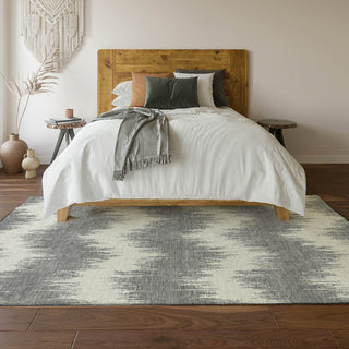 Piper Looms Mayfield Chevron AMF880 Gray Machine Washable Area Rug Lifestyle Image Feature