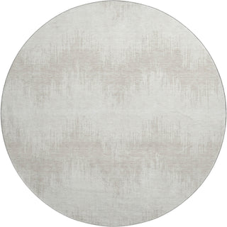 Piper Looms Mayfield Chevron AMF880 Ivory Machine Washable Area Rug Round Main Image