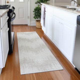 Piper Looms Mayfield Chevron AMF880 Ivory Machine Washable Area Rug Runner Lifestyle Image Feature