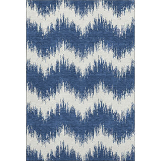 Piper Looms Mayfield Chevron AMF880 Navy Machine Washable Area Rug main image