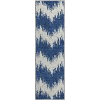Piper Looms Mayfield Chevron AMF880 Navy Machine Washable Area Rug Runner Main Image