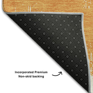 Piper Looms Mayfield Chevron AMF880 Orange Machine Washable Area Rug Backing Image