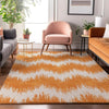 Piper Looms Mayfield Chevron AMF880 Orange Machine Washable Area Rug Lifestyle Image Feature