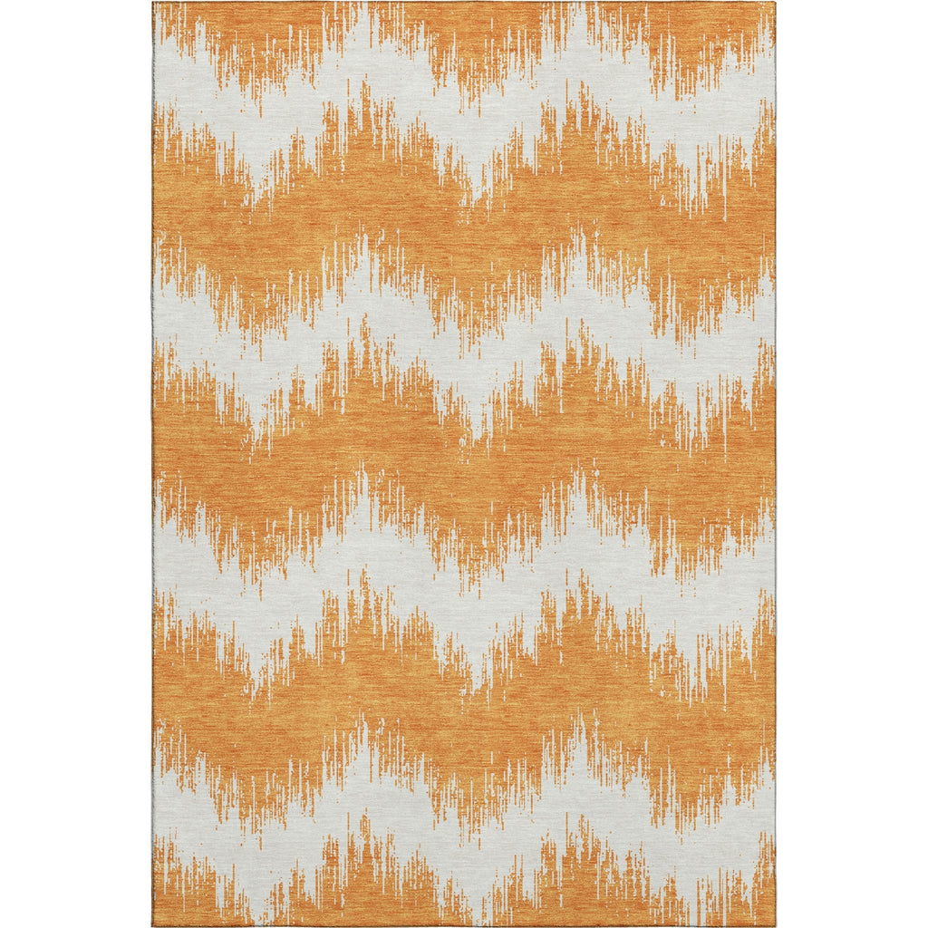 Piper Looms Mayfield Chevron AMF880 Orange Machine Washable Area Rug main image