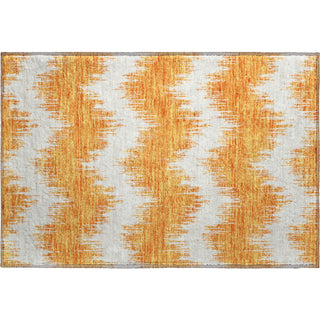 Piper Looms Mayfield Chevron AMF880 Orange Machine Washable Area Rug Scatter Main Image