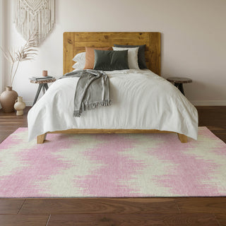 Piper Looms Mayfield Chevron AMF880 Pink Machine Washable Area Rug Lifestyle Image Feature