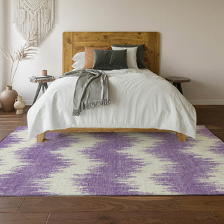 Piper Looms Mayfield Chevron AMF880 Purple Machine Washable Area Rug Lifestyle Image Feature