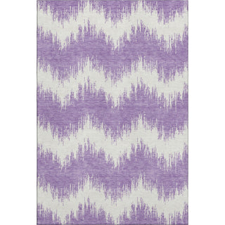 Piper Looms Mayfield Chevron AMF880 Purple Machine Washable Area Rug main image