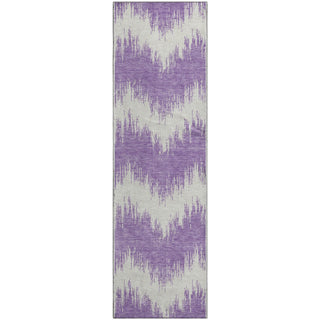 Piper Looms Mayfield Chevron AMF880 Purple Machine Washable Area Rug Runner Main Image