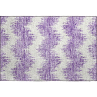 Piper Looms Mayfield Chevron AMF880 Purple Machine Washable Area Rug Scatter Main Image