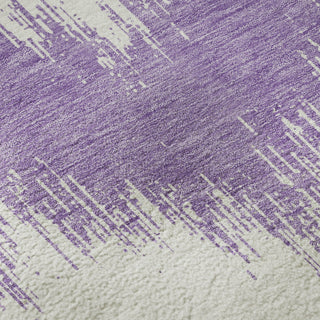 Piper Looms Mayfield Chevron AMF880 Purple Machine Washable Area Rug Swatch Image