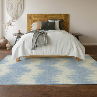 Piper Looms Mayfield Chevron AMF880 Sky Machine Washable Area Rug Lifestyle Image Feature