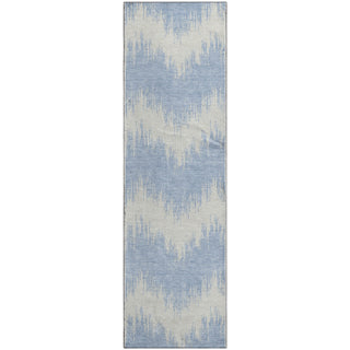 Piper Looms Mayfield Chevron AMF880 Sky Machine Washable Area Rug Runner Main Image